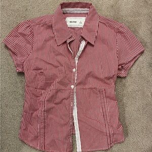 BNWOT Hollister Red Gingham Shirt